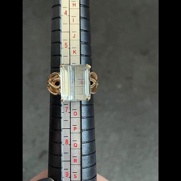 Vintage 14K Aquamarine Sz. 6 - Picture 3 of 7